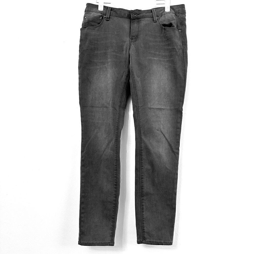 Max Jeans Womens Jegging Jeans Skinny Stretch Mid Rise Cotton Blend Gray Size 10